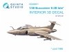 Quinta Studio QD48451 Buccaneer S.2B late 3D-Printed coloured Interior on decal paper (Airfix) 1/48